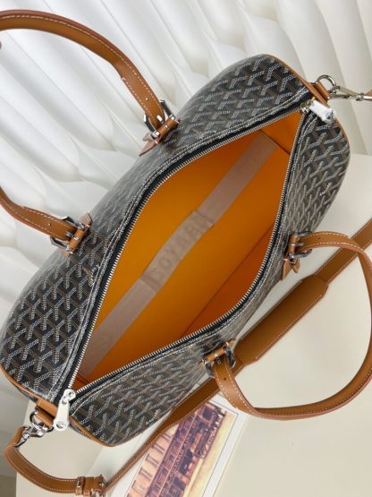 Replica Goyard Boston 45 bag Travel Bags Black & Tan #3363 - Image 14