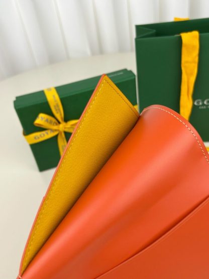 Replica Goyard Grenelle Passport Cover Wallet Orange #3437 - Image 8