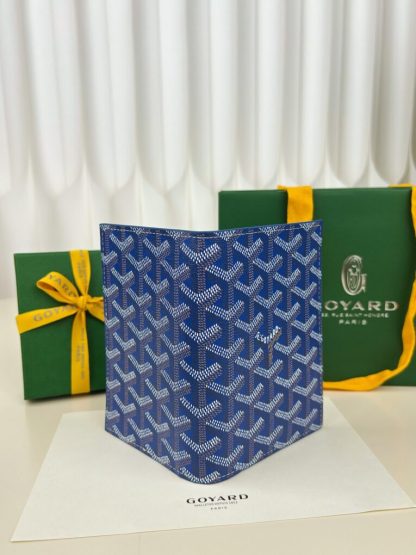 Replica Goyard Grenelle Passport Cover Wallet Blue #3441 - Image 3
