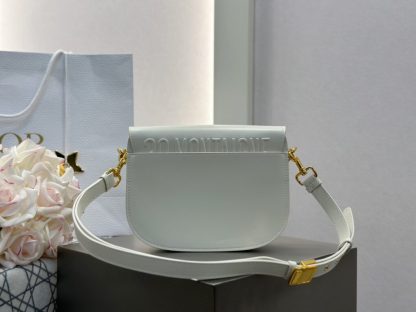 Replica Dior Medium Dior Bobby Bag White Latte Box Calfskin #3486 - Image 15