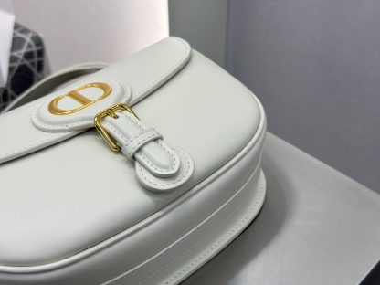 Replica Dior Medium Dior Bobby Bag White Latte Box Calfskin #3486 - Image 3