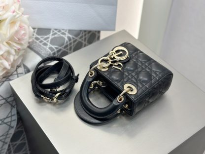 Replica Dior Lady Dior Micro Bag Powder Pink Cannage Lambskin #3490 - Image 9