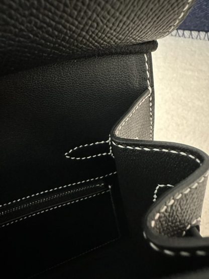 Replica Hermes Birkin 25cm CK89 Noir Handmade Hand Stitching Epsom Sliver #3512 - Image 2