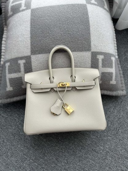 Replica Hermes Birkin 25cm CC10 Carie Handmade Hand Stitching Togo Gold Hardware #3505 - Image 9