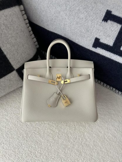 Replica Hermes Birkin 25cm CC10 Carie Handmade Hand Stitching Togo Gold Hardware #3505 - Image 5