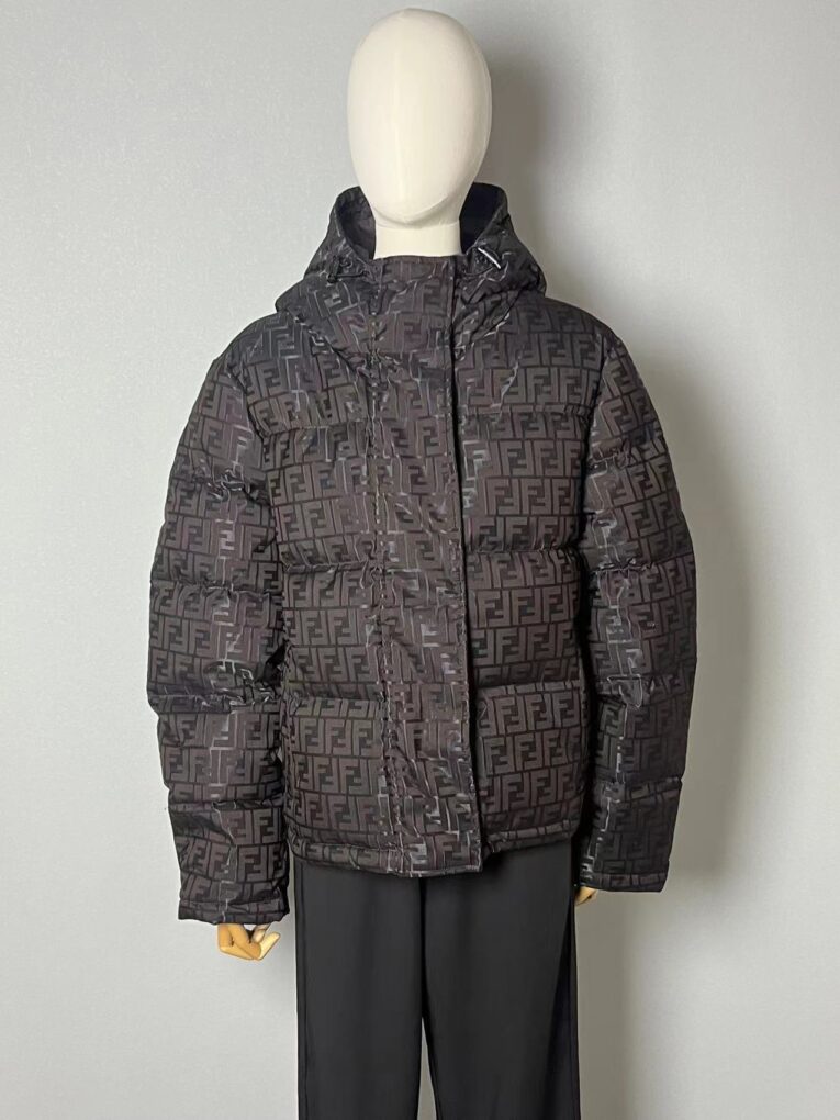 Replica FENDI Brown tech fabric down jacket 2024 winter #3395 - Replica  Loro Piana