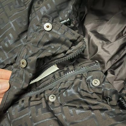 Replica FENDI Brown tech fabric down jacket 2024 winter #3395 - Image 4