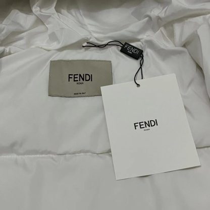 Replica FENDI White tech fabric down jacket 2024 Winter #3394 - Image 6