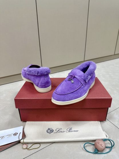 Replica Loro Piana Summer Charms Walk Loafers 2024 Purple Vip Quality #3664 - Image 7