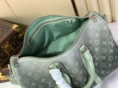 Replica Louis Vuitton Keepall Bandoulière 45 Green Monogram M11718 #3612 - Image 3