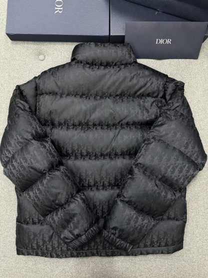 Replica Dior Oblique Down Jacket Black Technical Jacquard For Men #3603 - Image 9