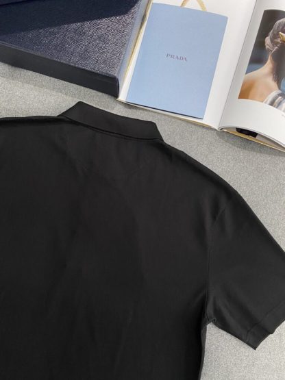 Prada Piqué polo shirt Replica with Re-Nylon details Zipper For Men #3599 - Image 6