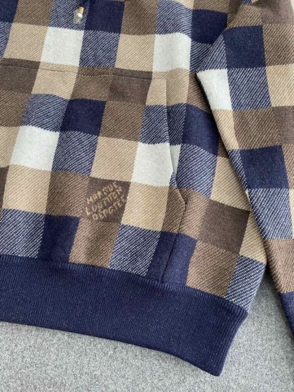 Replica Louis Vuitton Men's Damier Cashmere And Wool-Blend Hoodie #3734 - Image 13
