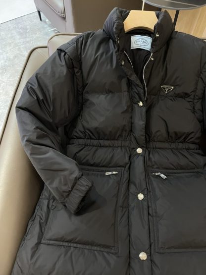 Replica Prada Women's Long Re-Nylon down coat #3846 - Image 9