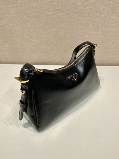 Replica Prada Aimée medium naplak leather shoulder bag Black #3813 - Image 5