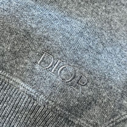Replica Men's Dior Hooded Track Jacket Navy Blue Cotton Knit and Cashmere #3918 - Image 8