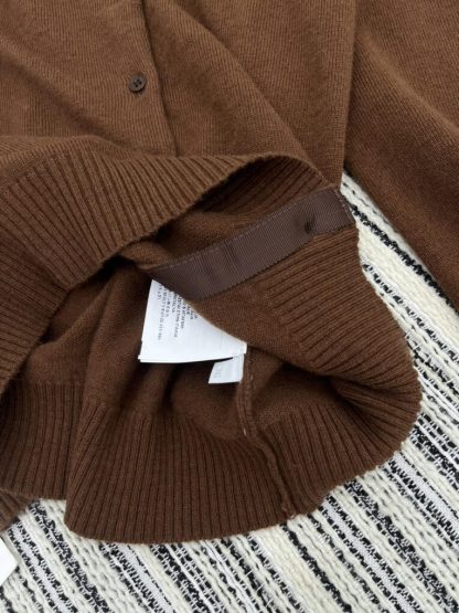Replica Miu Miu Cashmere knit cardigan with Buttons brown #3884 - Image 5