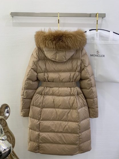 Replica Moncler Women's Boedic Long Down Jacket Camel Beige #3755 - Image 15