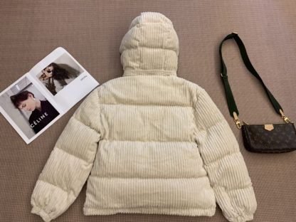 Replica Moncler Daos Chenille Women's Down Jacket Beige #3753 - Image 6