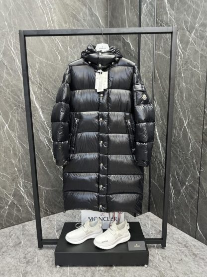 Replica Moncler Women's Hanoverian Long Down Jacket Black#3756 - Image 7
