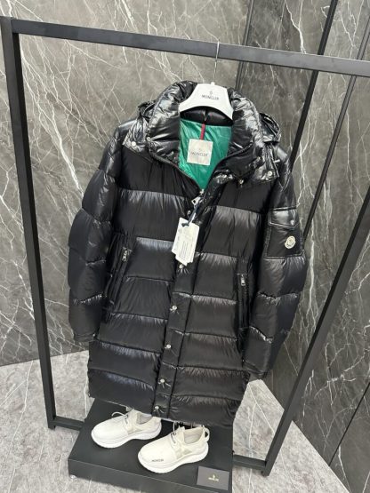 Replica Moncler Women's Hanoverian Long Down Jacket Black#3756 - Image 8