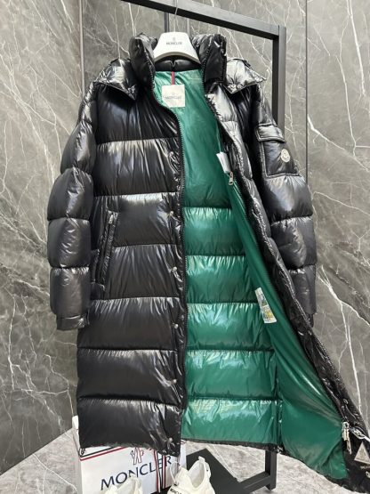 Replica Moncler Women's Hanoverian Long Down Jacket Black#3756 - Image 5