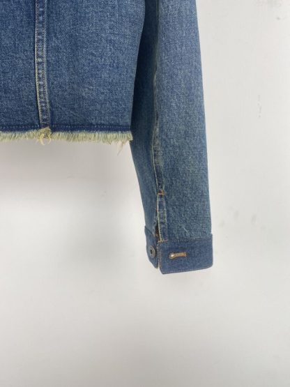 Replica Miu Miu Denim blouson jacket Women 2025 navy blue #3870 - Image 3