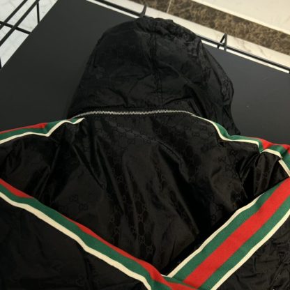 Replica GUCCI MEN'S GG NYLON JACQUARD JACKET WITH WEB 715519 #3833 - Image 6