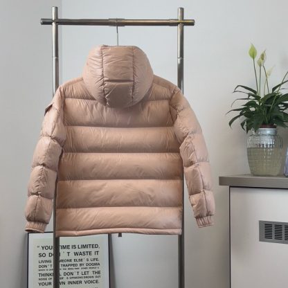 REPLICA MONCLER MAIRE HOODED SHORT DOWN JACKET FOR WOMEN BEIGE #3822 - Image 14