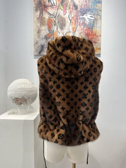 Replica Louis Vuitton Monogram Mink Hooded Gilet #3782 - Image 6