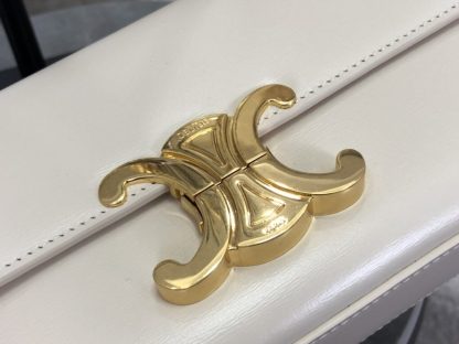 REPLICA CELINE CHAIN SHOULDER BAG CLAUDE IN SHINY CALFSKIN #3941 - Image 13