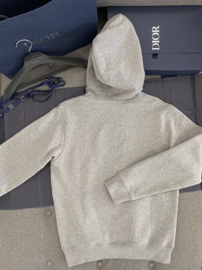 Replica Christian Dior Couture Hooded Sweatshirt Gray Cashmere Jersey #3981 - Image 7