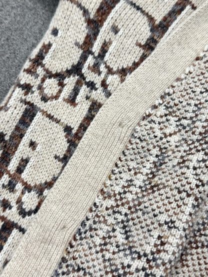 Replica Dior Oblique Cardigan Sweater With Buttons Beige and Brown Virgin Wool Jacquard #3980 - Image 18