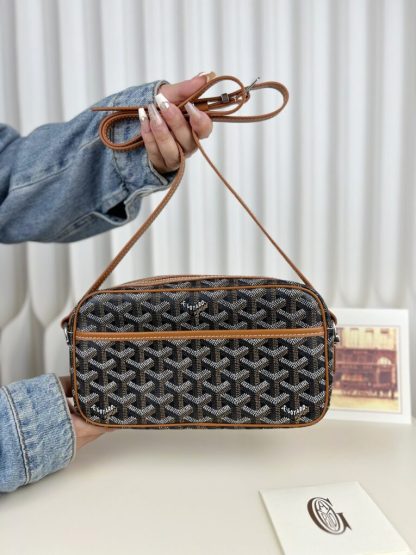 Replica Goyard Cap-Vert PM Bag Black & Tan #4049 - Image 4