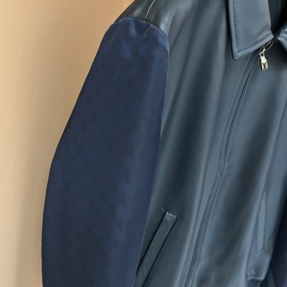 Replica Louis Vuitton Leather Mix Blouson Jacket 1AFQL3 #4011 - Image 2