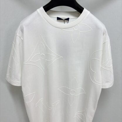Replica Louis Vuitton Men's Monogram Embroidered Cotton T-Shirt #4112 - Image 9