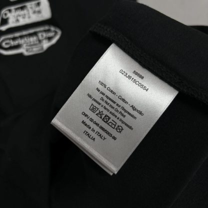 Replica Dior Men's Archives Labels T-Shirt Relaxed Fit Black #4073 - Image 7