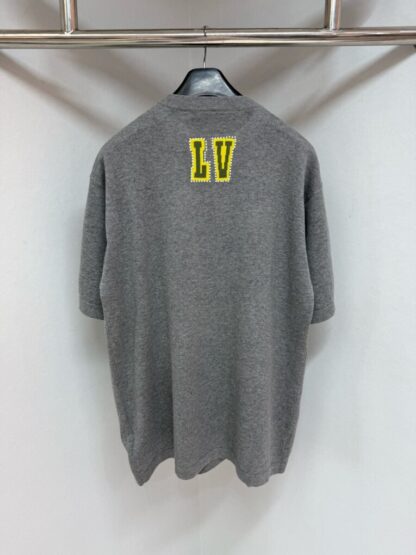Replica Louis Vuitton Men's Embellished Short-Sleeved Cotton Crewneck #4121 - Image 7