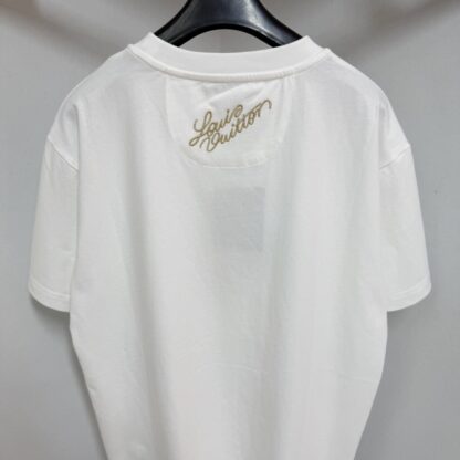 Replica Louis Vuitton Men's Embellished Cotton T-Shirt #4119 - Image 2