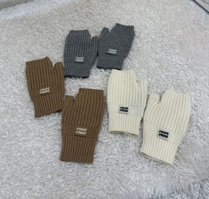 Replica Miu Miu Wool and cashmere gloves 2025 #4088 - Image 8
