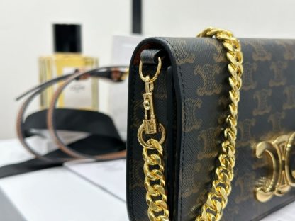 REPLICA CELINE MULTIPOCHETTE IN TRIOMPHE CANVAS AND CALFSKIN TAN 10L972 #3979 - Image 8