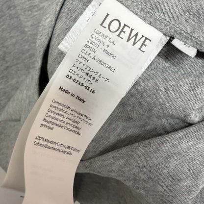Replica Loewe Relaxed fit T-shirt in cotton For Men Grey #4165 - Image 8