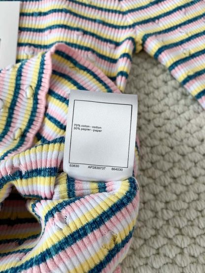 REPLICA CHANEL 25S LETTER LOGO SHORT SLEEVE KNIT T-SHIRT COTTON/PAPER MULTICOLOUR - Image 8