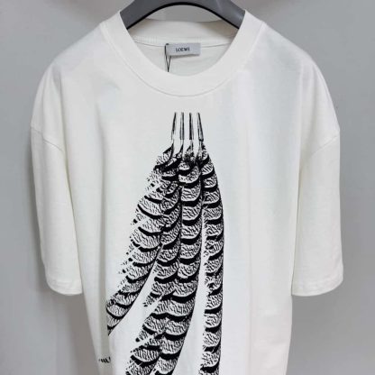 Replica Loewe Loose fit T-shirt in cotton 2025 For Men white - Image 7
