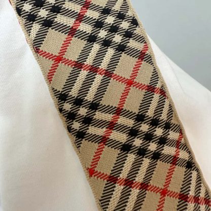 Replica Burberry Check Trim Cotton T-shirt chalk for men 2025 - Image 8