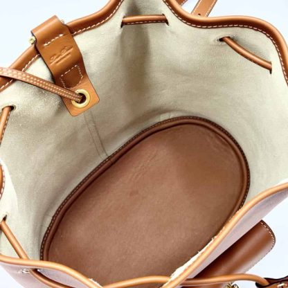 Replica Loro Piana Extra Drawstring backpack L27 Brown Calfskin - Image 9