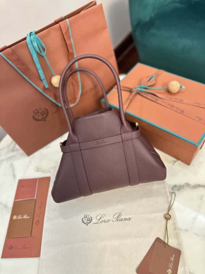 Replica Loro Piana Small Ghiera Shopper Bag Azuki Beans - Image 9