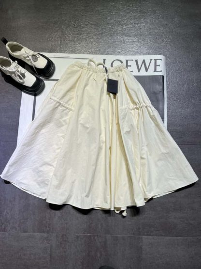 Replica Prada Technical pongé skirt Ivory 2025SS - Image 8